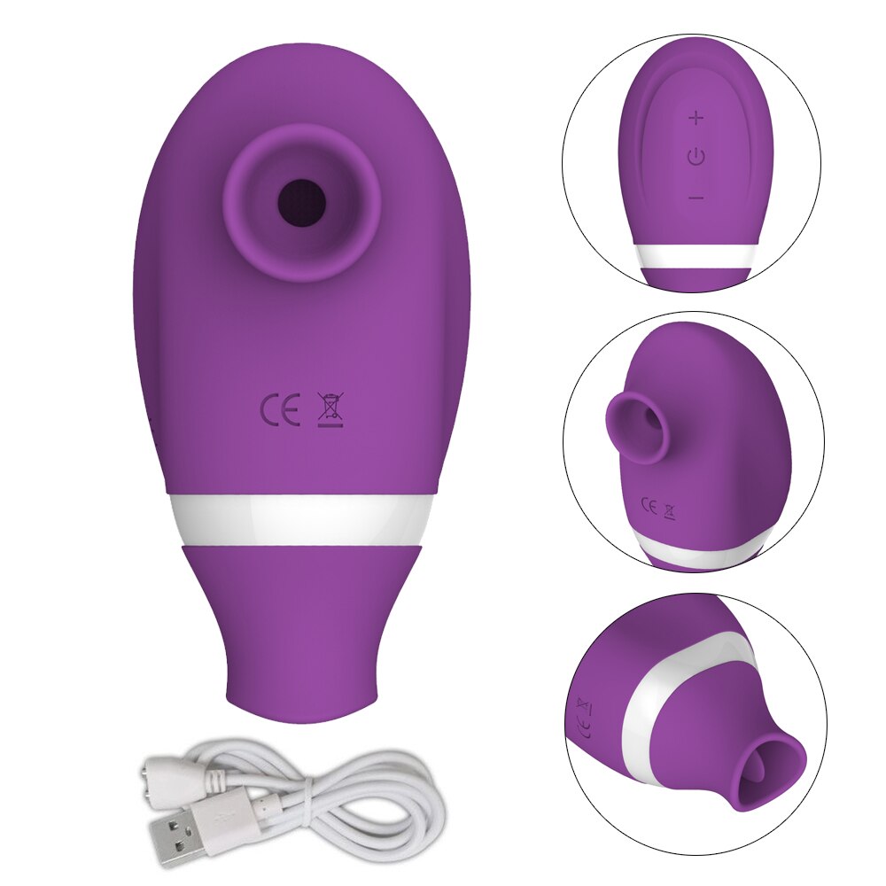 Sex Sucking Toys Vibrator Female Powerful Clitoris Sucker Blowjob Tongue Stimulator Nipple Vagina Pussy Pump for Women Adults 18