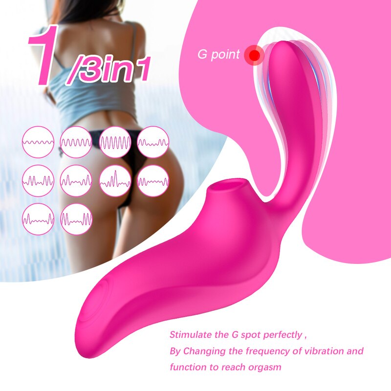 Sex Toys 3 In 1 Modes Clitoral Sucking Vibrator for Women 10 Speeds Vibrating Clit Sucker Woman Point G Masturbators Adult Toys