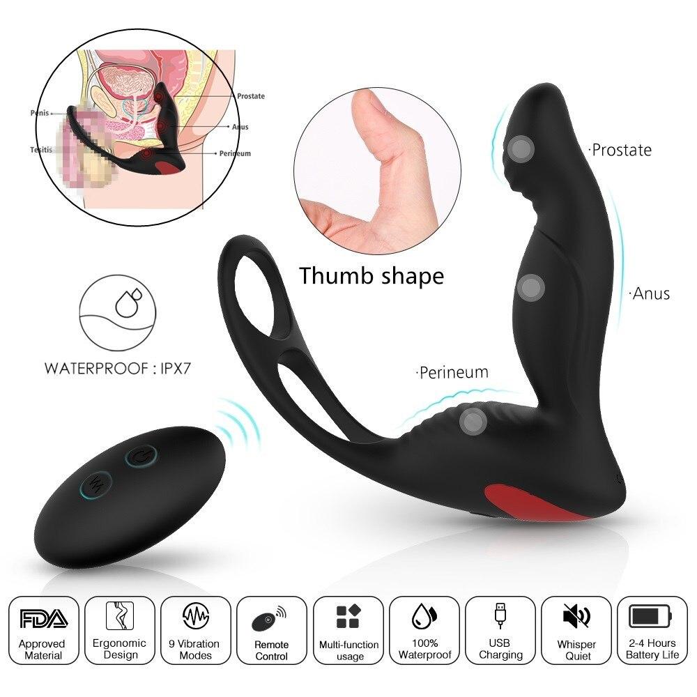 Anal Sex Toys For Men Gay Butt Plug Prostata Massager Wireless Remote Control Vibrating Adult Sex Toys For Couple
