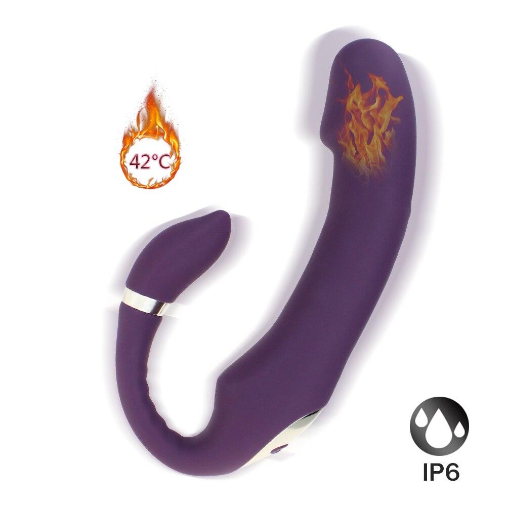 Sex Vibrator G-spot Simulate Soft Double-head Vibrate Sex Toys For Woman Clit Massager Rechargeable C-shape For Couple Fun