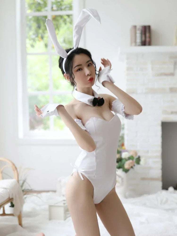 Leather Bodysuit Fetish Lingerie Push Up Bra Sexy Outfit Naked Women Hollow Anal BDSM Underwear Erotic Delicate Bondage Set