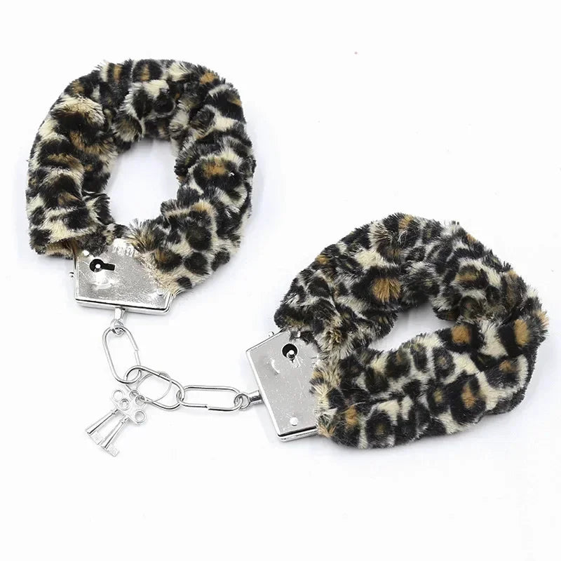 Fuzzy Plush Handcuffs  Soft Bondage Restraints for Couples Play  Adjustable  Comfortable