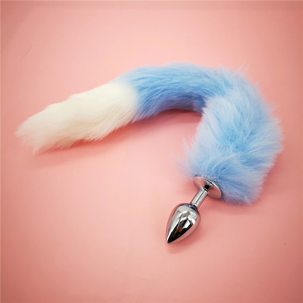Soft Anal Plug Faux Fox Tail Cosplay Butt Plug Anal Sex Tail Stainless Smooth Steel Butt Plug Anal Sex Toys for Woman Couples
