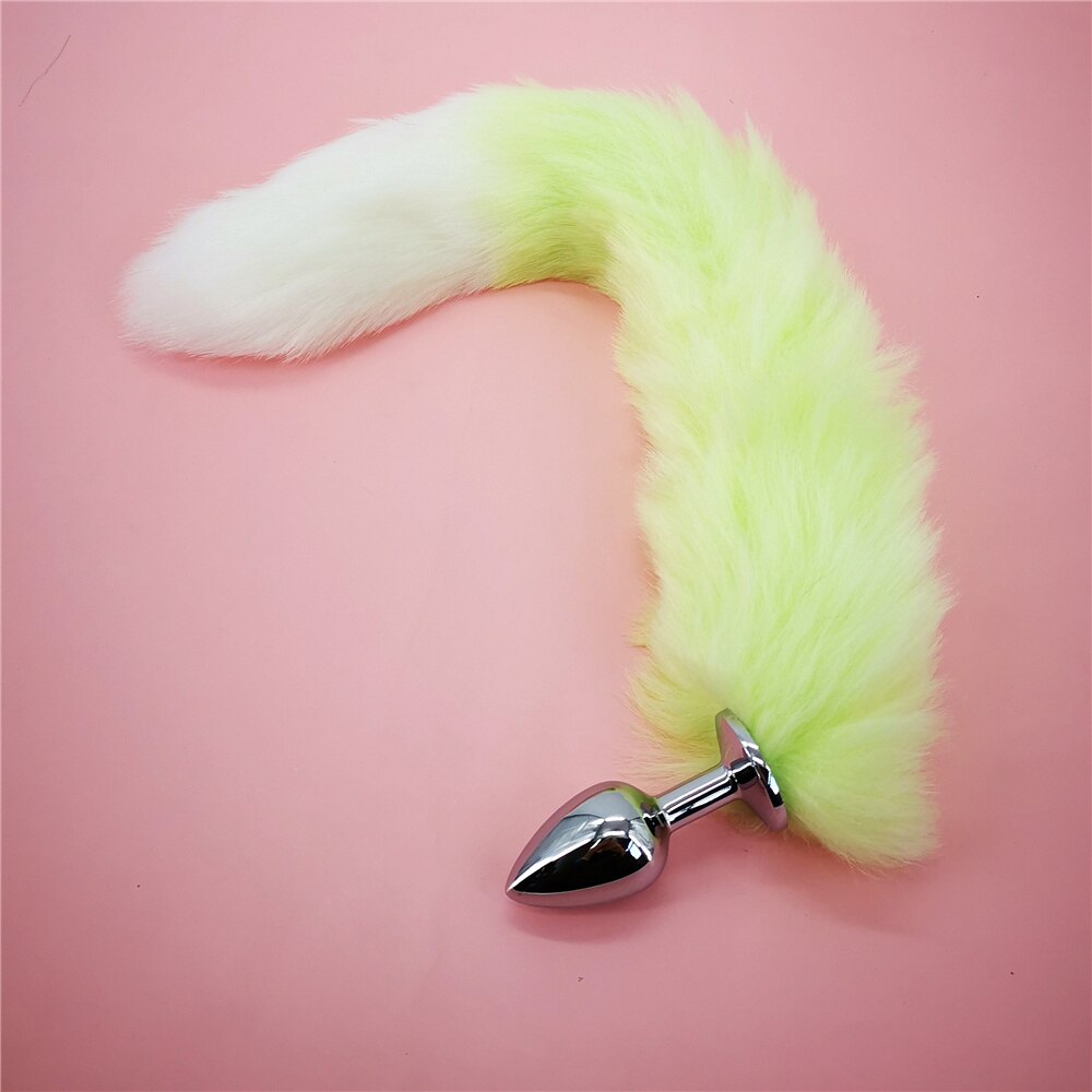 Soft Anal Plug Faux Fox Tail Cosplay Butt Plug Anal Sex Tail Stainless Smooth Steel Butt Plug Anal Sex Toys for Woman Couples