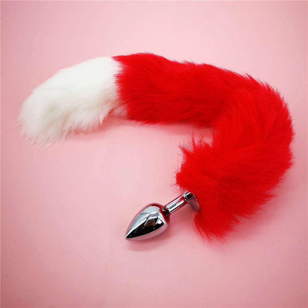 Soft Anal Plug Faux Fox Tail Cosplay Butt Plug Anal Sex Tail Stainless Smooth Steel Butt Plug Anal Sex Toys for Woman Couples