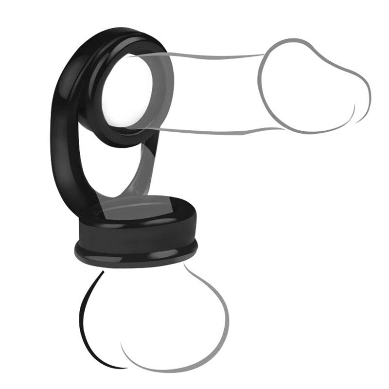 Soft Male Dildo Scrotal Bound Penis Rings Scrotum Binding Chastity Device Lock Sperm Cock Ring Sex Toy for Men Delay Ejaculation