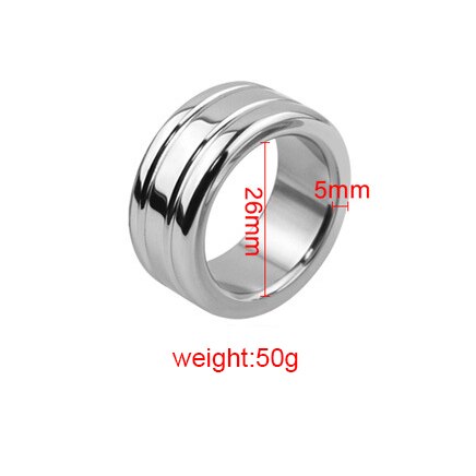 Stainless Steel Cock Ring Metal Penis Bondage Lock Restraint Ring Male Time Delay Ejaculation Penis Ring BDSM Sex Toy for Men