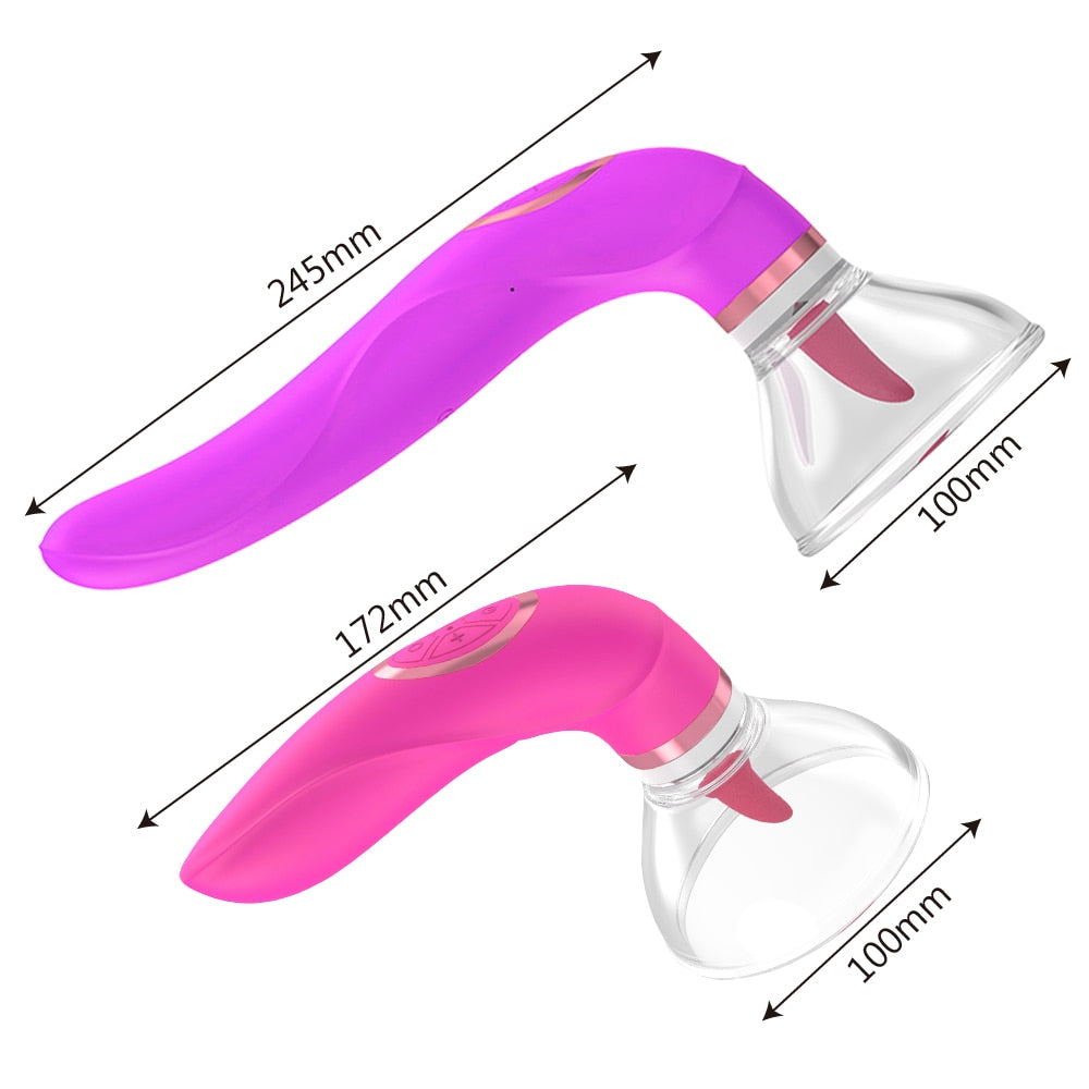 Strong Tongue Licking Vibrators for Women Nipple Massager Breast Enlargement Machine Dildos Anal Sex Toys Adults Products Erotic
