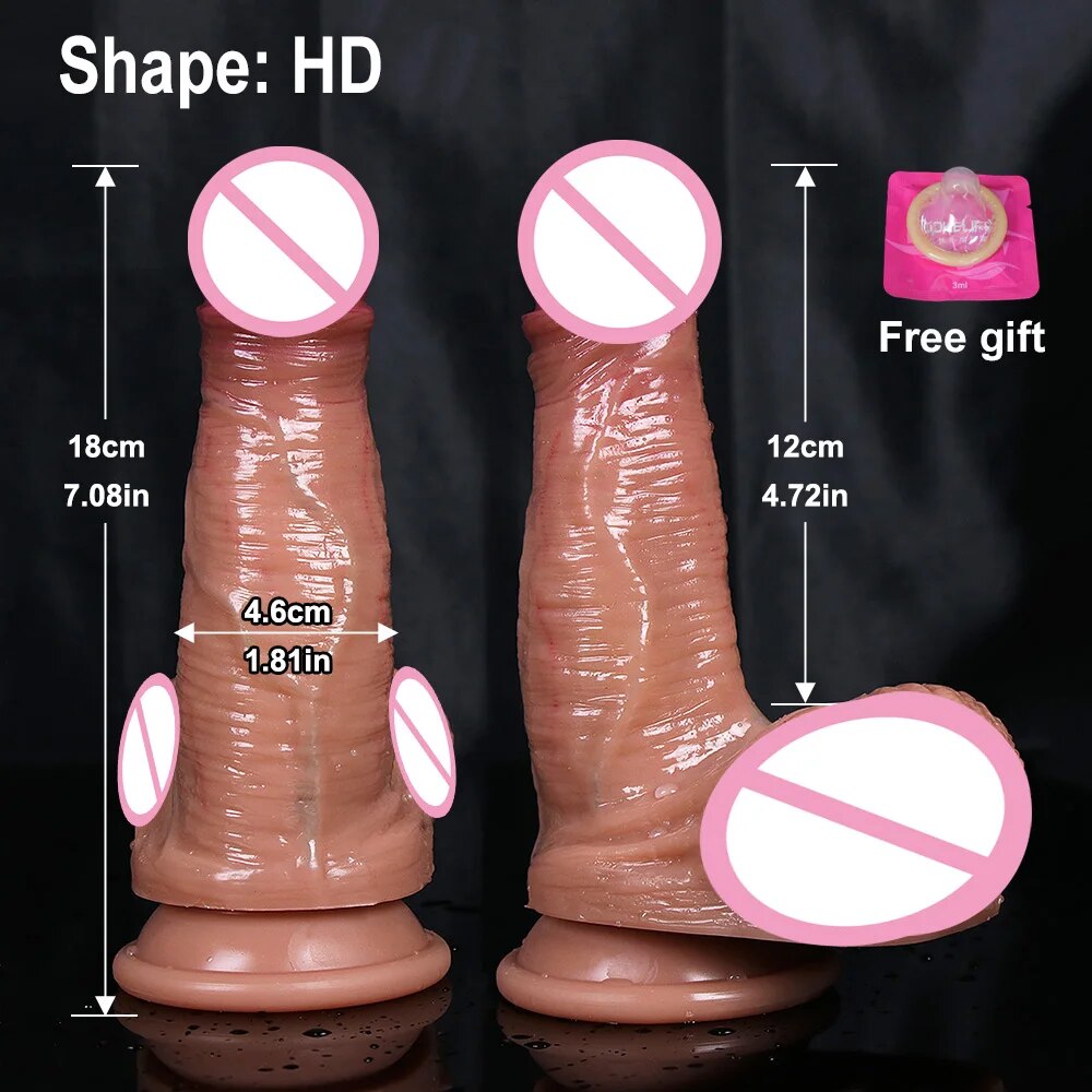 Super จริง Dildo ราคาถูก Anal อวัยวะเพศชายผู้หญิงเซ็กซ์ทอยสำหรับเกย์ช่องคลอด G-Spot Big ดูดถ้วย Dick Butt Plug เร้าอารมณ์ Dildos Masturbator