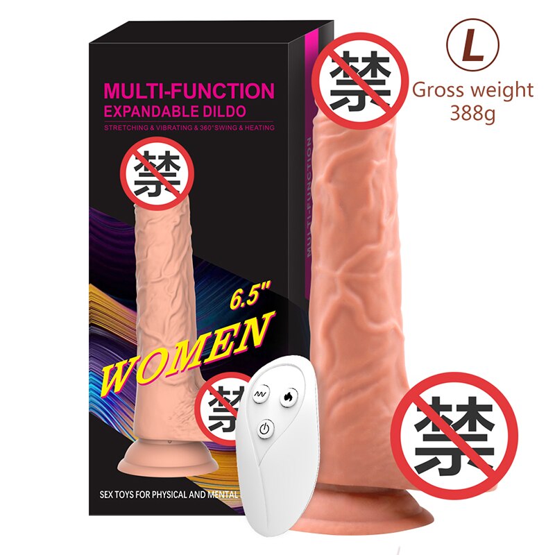Telescopic ความร้อน Dildo Vibrator G-Spot นวดขนาดใหญ่สมจริง Penis เร้าอารมณ์ Anal เซ็กซ์ทอยสำหรับผู้หญิงผลิตภัณฑ์สำหรับผู้ใหญ่