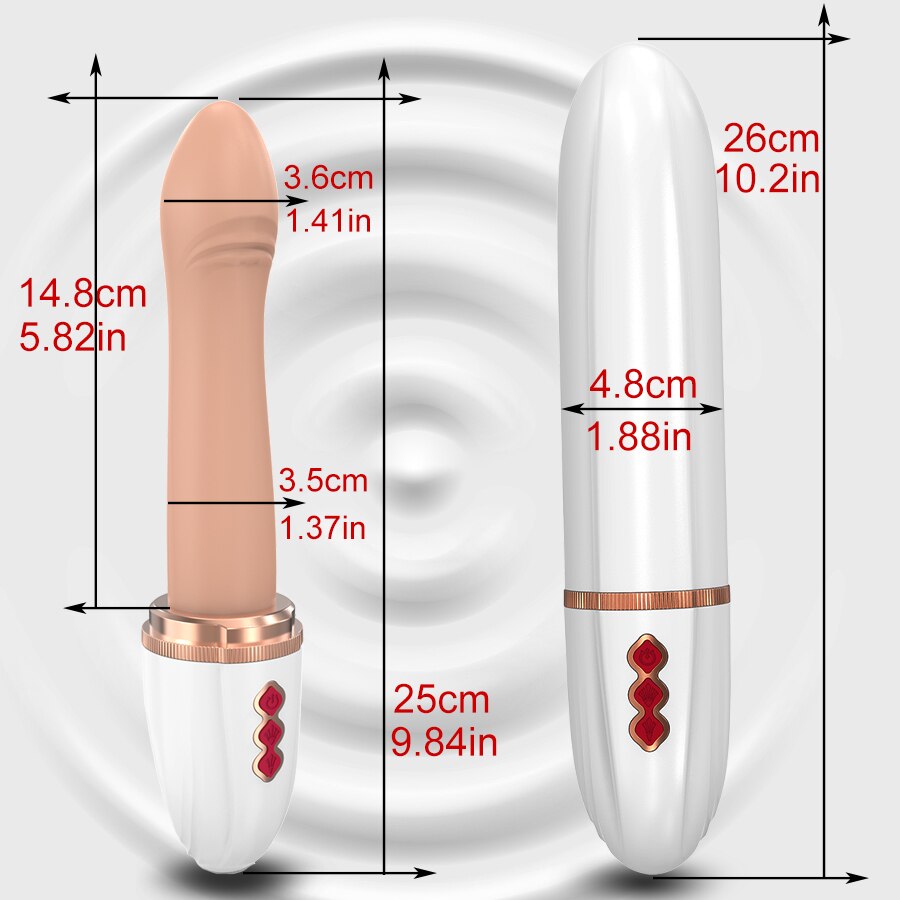 เครื่อง Telescopic Dildo Vibrator และอัตโนมัติขึ้นลง Massager G Spot Thrusting Retractable ช่องคลอดของเล่นหญิงการสำเร็จความใคร่