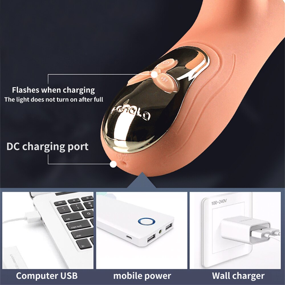 มือถือ Thrusting Dildo Vibrator สำหรับผู้หญิง Clit เลียของเล่นผู้ใหญ่เครื่องช่องคลอดช่องคลอดเครื่องมือหญิง Masturbator