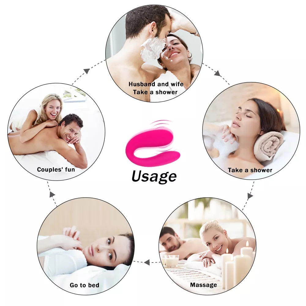 U-shaped Vibrating Egg Portable Wear Erotic Couple Clitoral Stimulation G-spot Vibration Massager Adult Erotic Sex Toys for 18