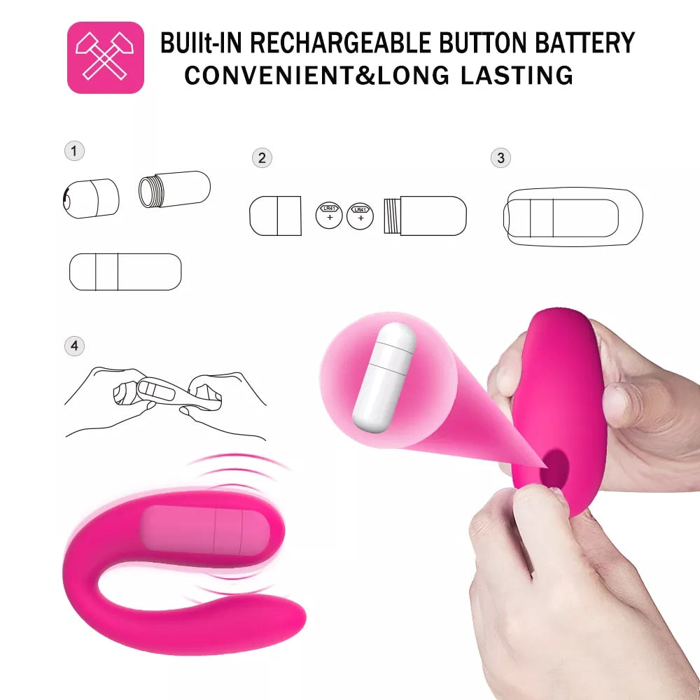 U-shaped Vibrating Egg Portable Wear Erotic Couple Clitoral Stimulation G-spot Vibration Massager Adult Erotic Sex Toys for 18