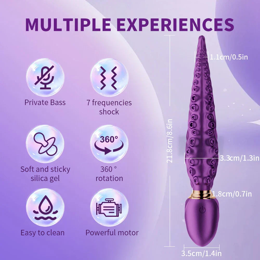 Vibrating Realistic Monster G-Spot Dildos Octopus Vibrator with 7 Powerful Mode Adult Sex Toys for Women Anal Vagina Stimulation