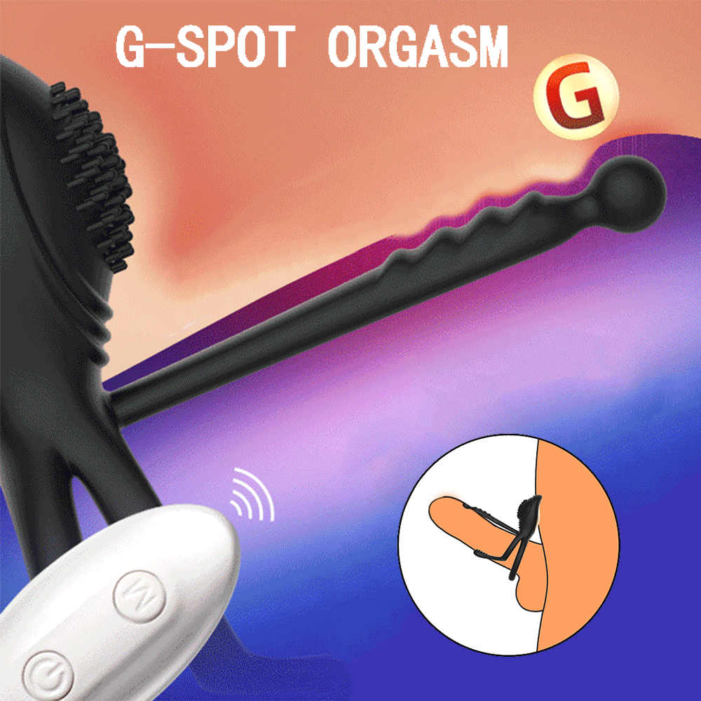 รีโมทคอนโทรลไร้สายอวัยวะเพศชายแหวน Vibratior Delay Ejaculation Vibrating Cockring กระตุ้น Clitoris เซ็กซ์ทอยสำหรับชายคู่