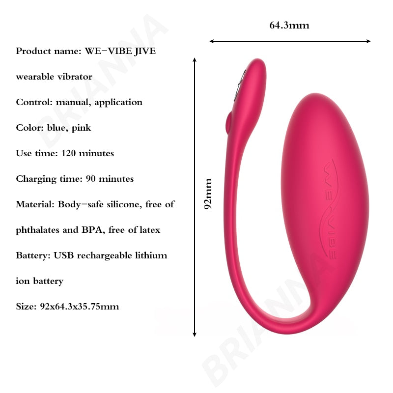 We-Vibe Jive Bullet App ควบคุม Vibrator สำหรับคู่ซิลิโคนสวมใส่ของเล่น APP 18 Vibrators หญิง G Spot กระตุ้น