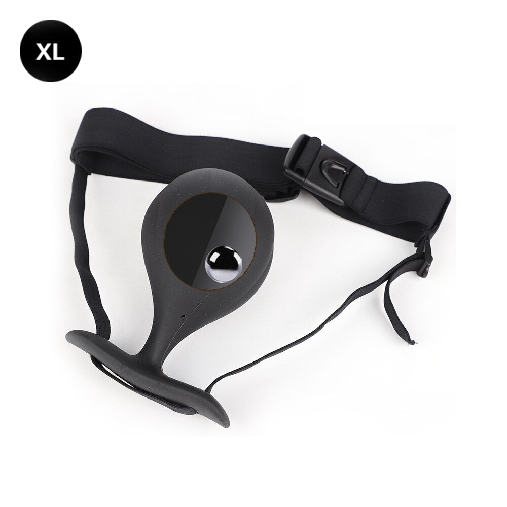 Wearable Anal Plug with Built-in Steel Ball Butt Plug Anal Toys Female Masturbation Tool Prostate Stimulator Sex Toys for Woman