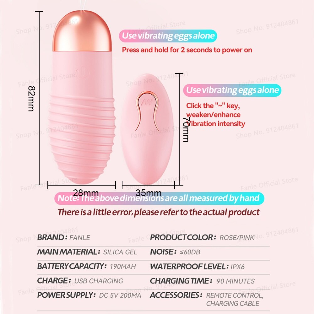Wireless Remote กางเกงกระชับรูปร่าง Vibrator สำหรับผู้หญิง Vibrating ไข่ช่องคลอดหญิง Masturbator G Spot เซ็กซ์ทอยสำหรับผู้ใหญ่
