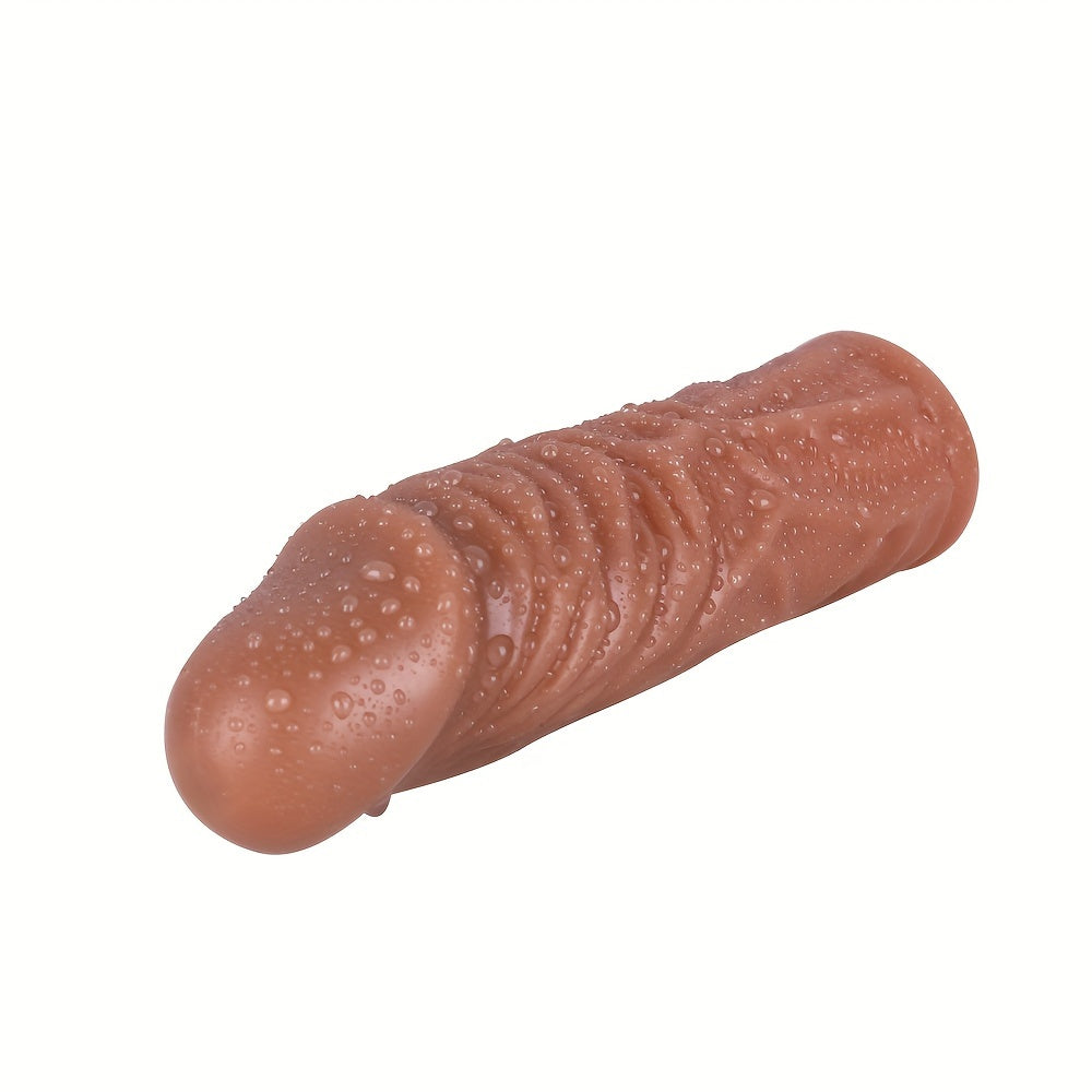 Realistic Textured TPE Male Dildo with Suction Cup - Suitable for Hand Washing