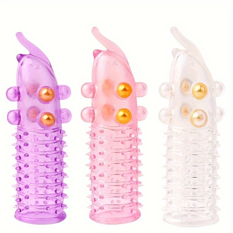 Men's Wolf Teeth Penis Sleeve With Bead.  Accessory For Longer Stronger Erection Ejaculation Delay Pleasure Enhancing. Transparent Elephant Nose Cock Condom For Men Couples