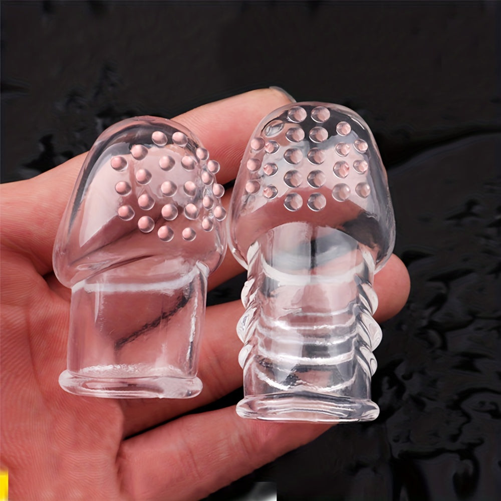 2pcs Transparent Permanent Empty Penis Sleeve. Soft Elastic TPE Material. Delayed Ejaculation Penis Ring. Reusable Dildo Penis Sleeve. Granular Texture Penis Extender. Physical Sensitivity Reduction. Penis Expansion For Men And Couples To Use Sex Toy