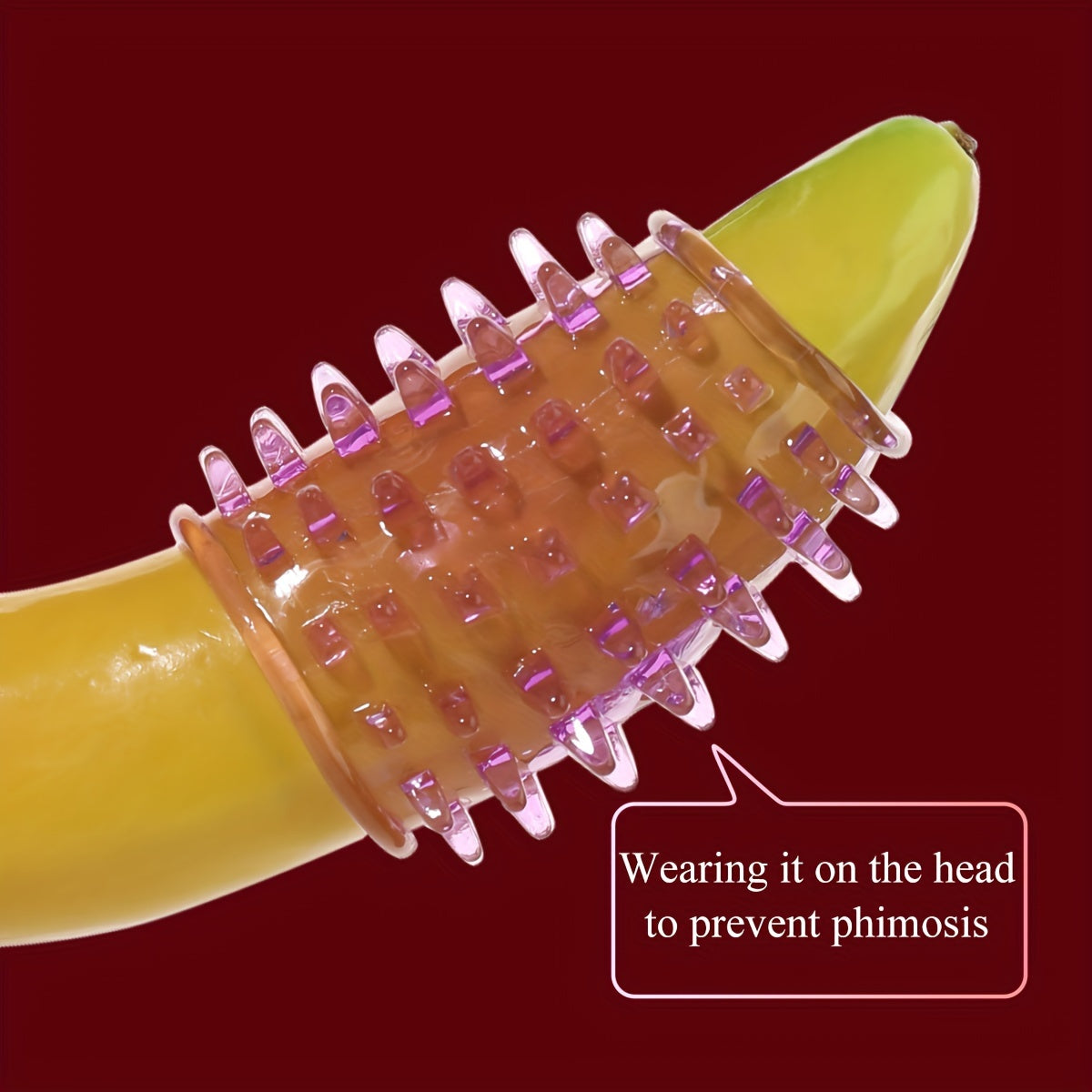 2.72inch Purple Penis Sleeve. Waterproof And Skin-friendly TPE Material. Prickly Texture Design. Physical Sensitivity Reduction. Enhance Erect. Delay Ejaculation Lasting Ring. Sex Toys For Men Or Couples
