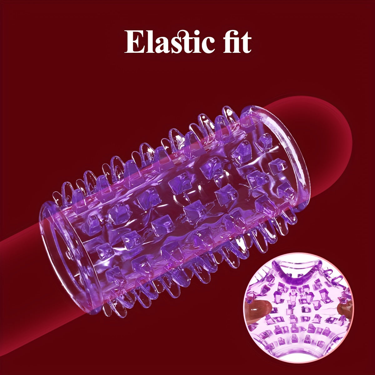2.72inch Purple Penis Sleeve. Waterproof And Skin-friendly TPE Material. Prickly Texture Design. Physical Sensitivity Reduction. Enhance Erect. Delay Ejaculation Lasting Ring. Sex Toys For Men Or Couples