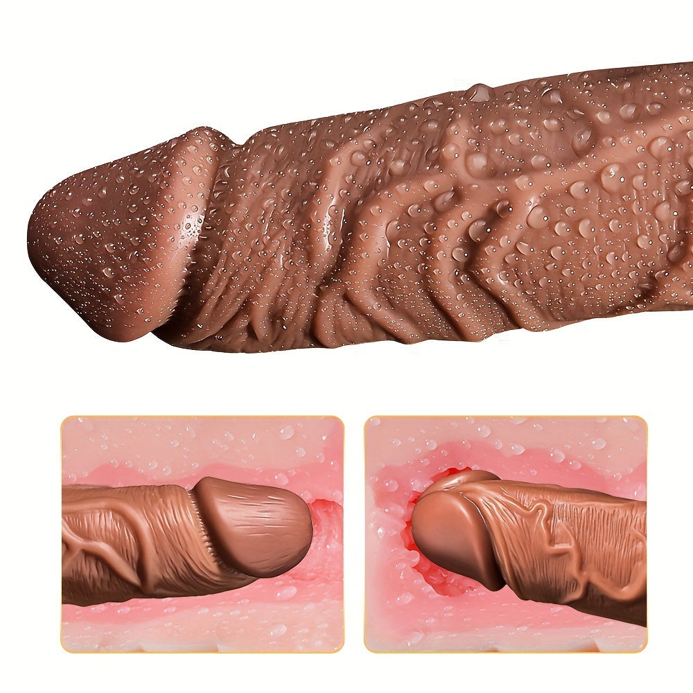 Realistic Male Extended Penis Sleeve Liquid Silicone Reusable Sex Toys Adult Male Couples Sharing Sex Toys For Pleasure